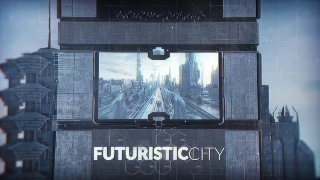 Futuristic City Trailer 
motion graphics after effects template 
